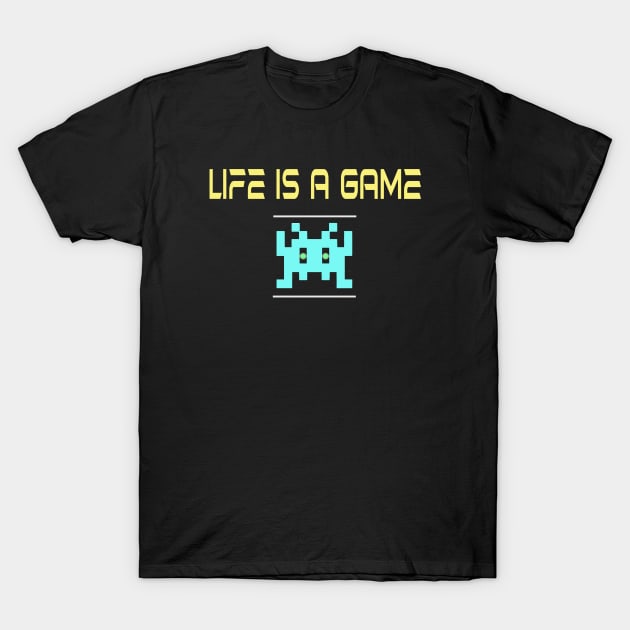 80's Gamer Life Sci Fi Alien Tee T-Shirt by PlanetMonkey